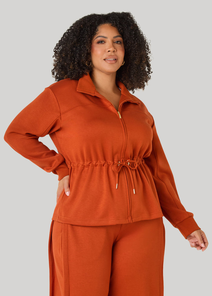 Drawstring Ponte Jacket