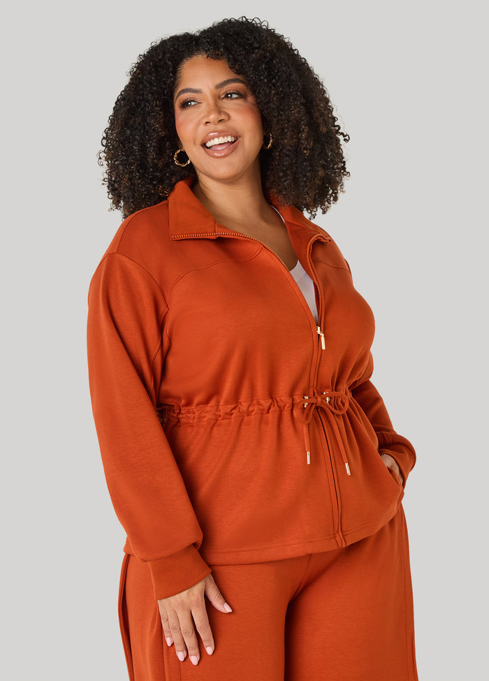 Drawstring Ponte Jacket
