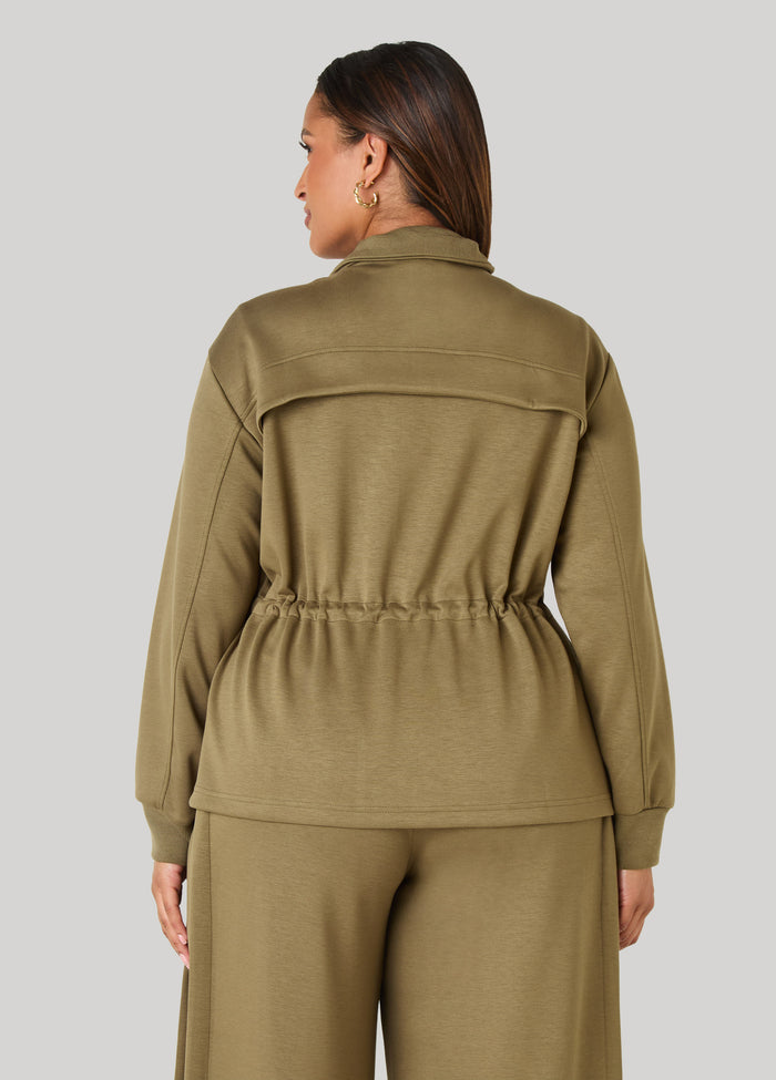 Drawstring Ponte Jacket