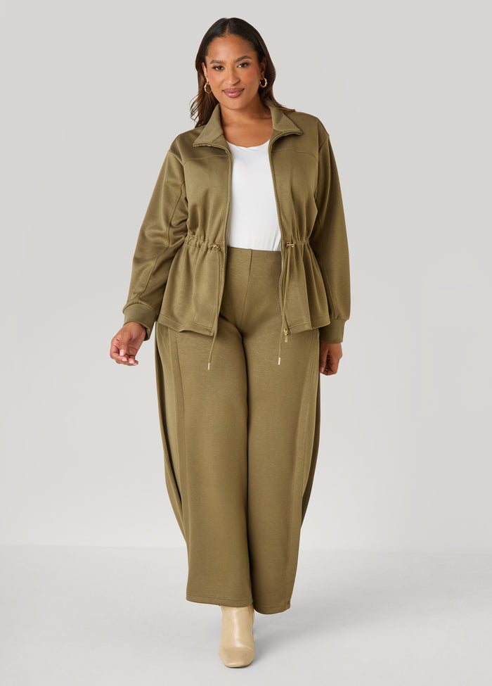 Drawstring Ponte Jacket