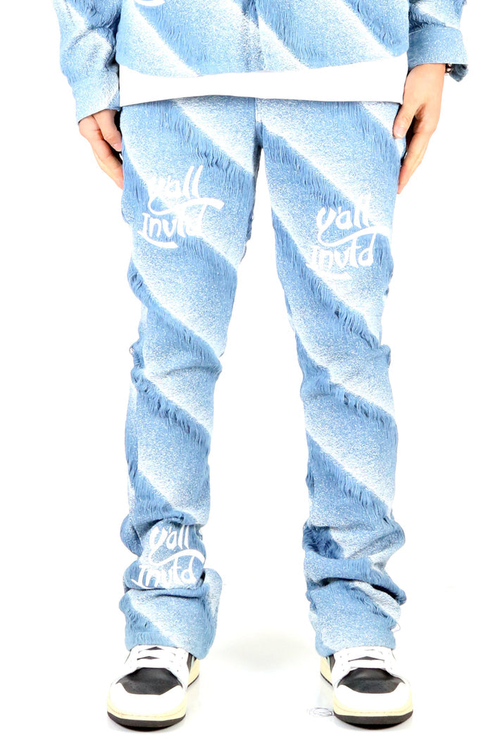 DUSTY Men's premium jacquard pattern slim fit denim pant.