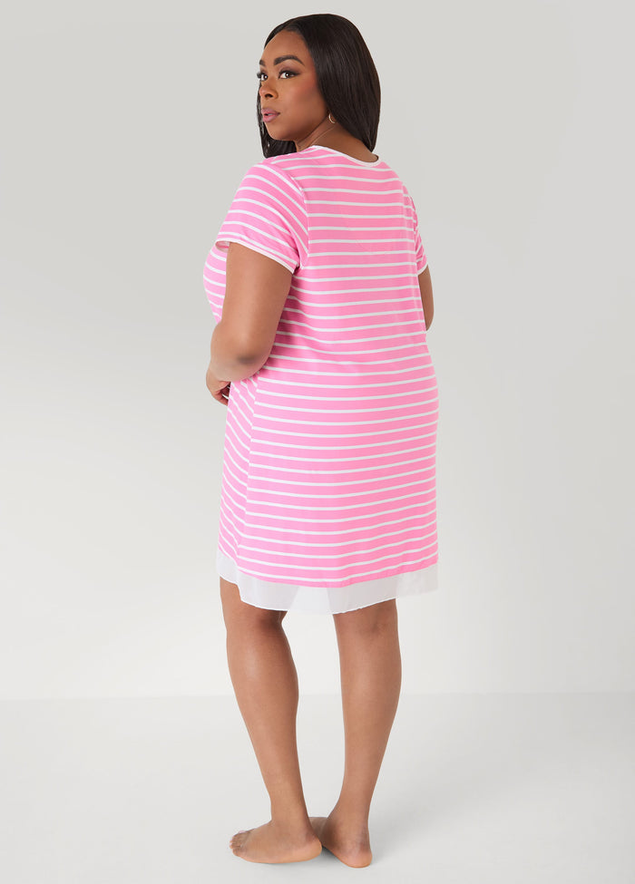 Ellen Tracy Striped Sleepshirt