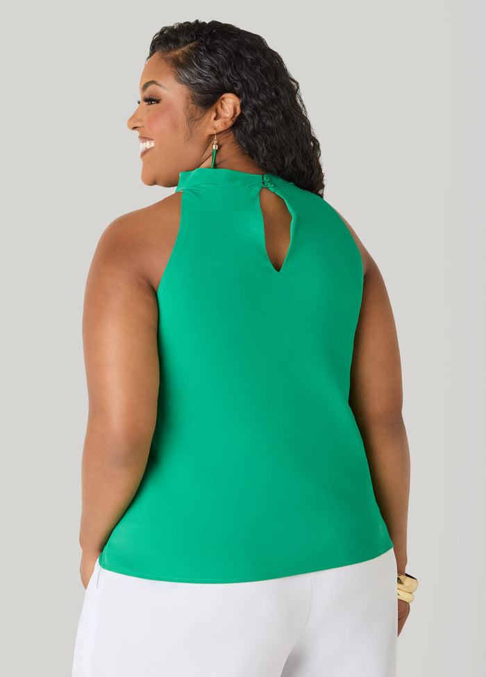 Embellished Cowl Neck Top
