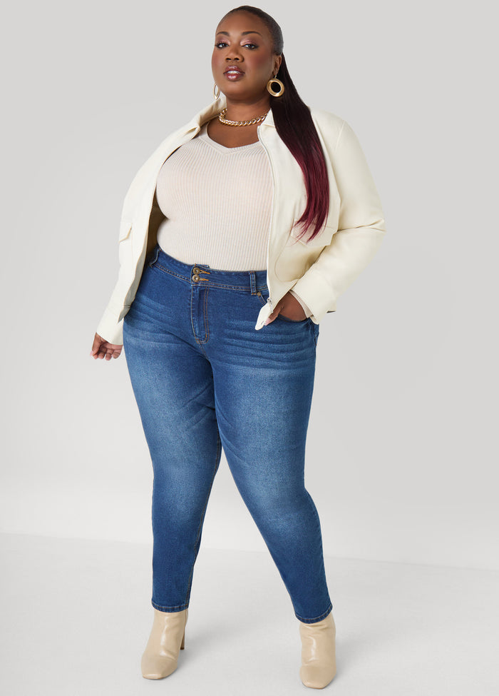 Faux Leather Trucker Jacket