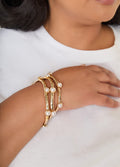 Faux Pearl Stretch Bracelet Set