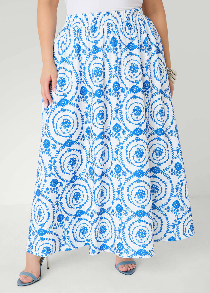 Floral Print Maxi Skirt