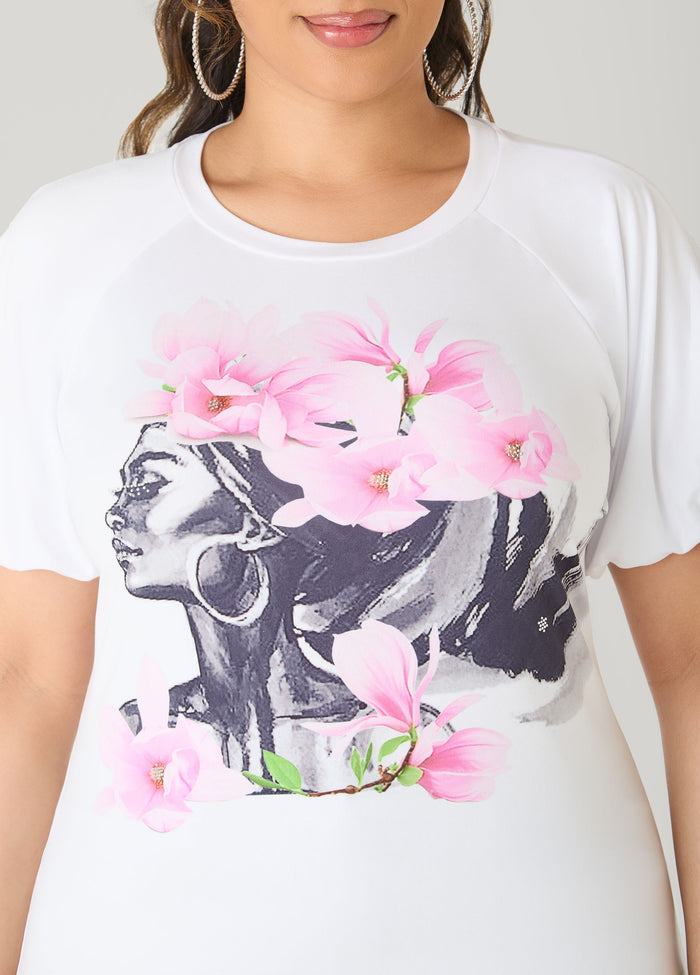 Flower Queen Puff Sleeved Tee