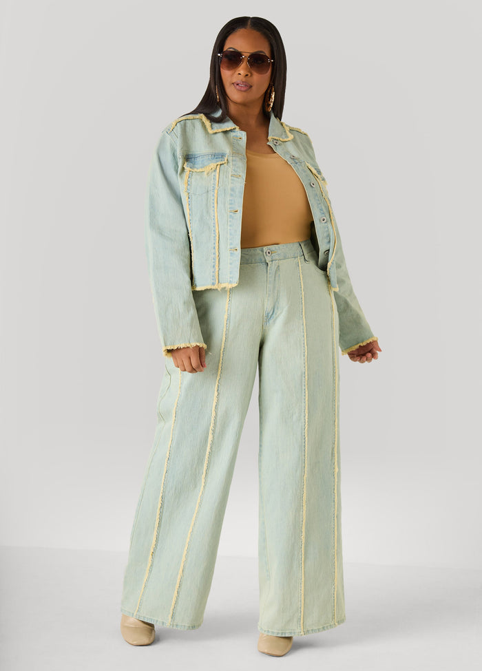 Frayed Denim Trucker Jacket