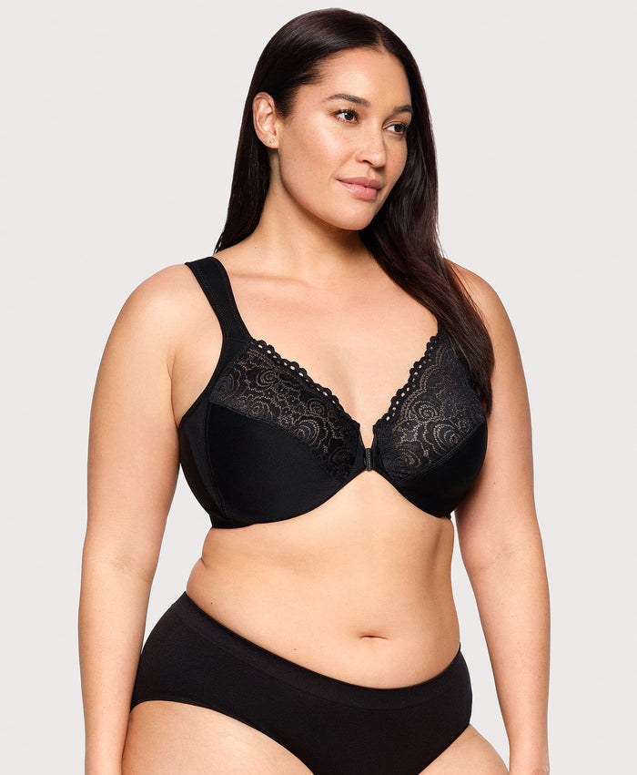 Front-Closure Posture Back WonderWire Lace Bra