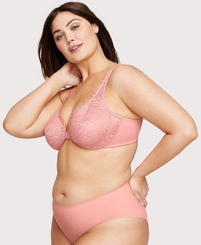 Front-Closure Stretch Lace WonderWire Bra