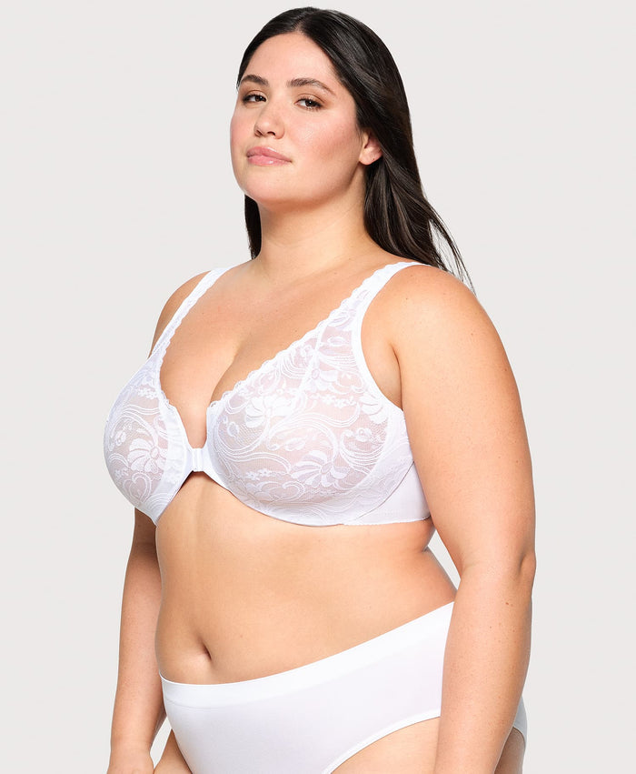 Front-Closure Stretch Lace WonderWire Bra