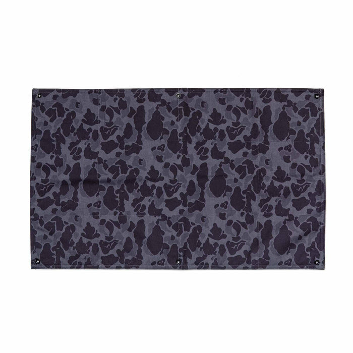 GORUCK black camo utility mat with reinforced grommets for rugged rucking gear