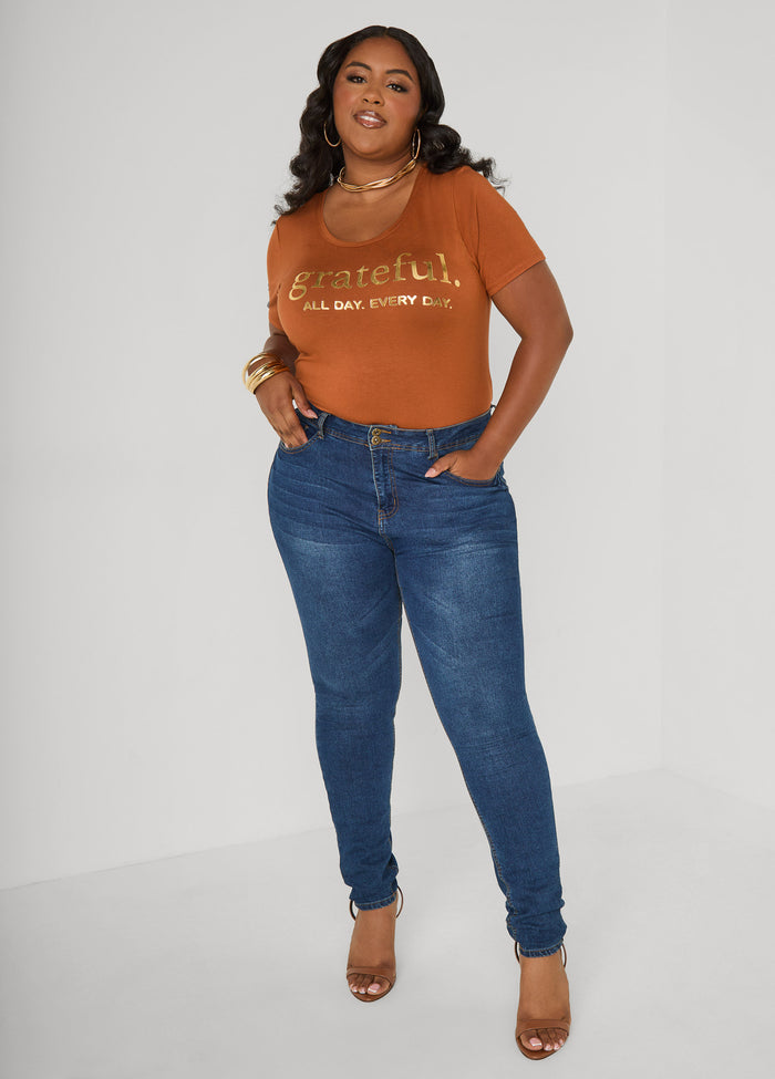Grateful Metallic Graphic Tee
