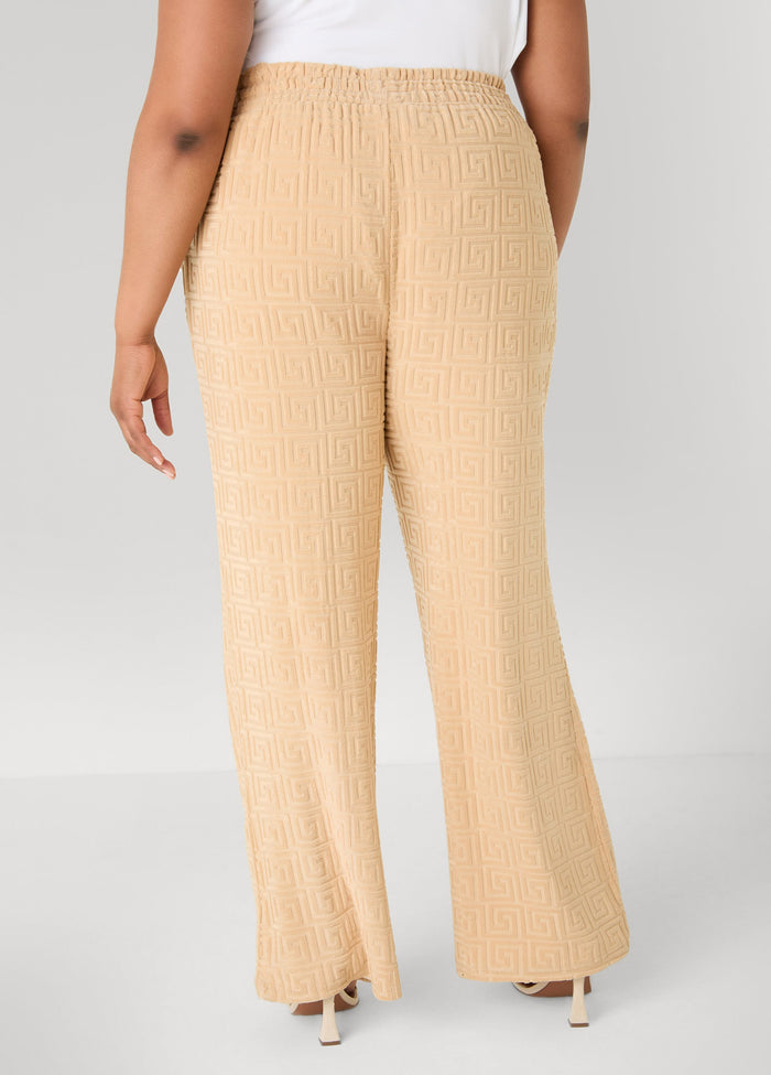 Greek Key Wide Leg Pants