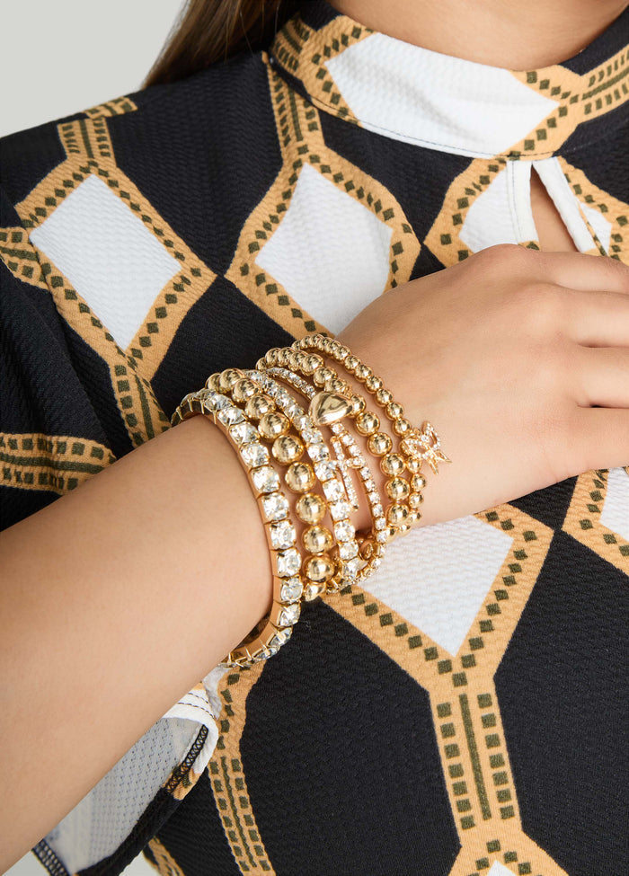 Heart And Cross Stretch Bracelets