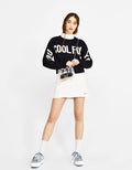 Hoodie with slogan