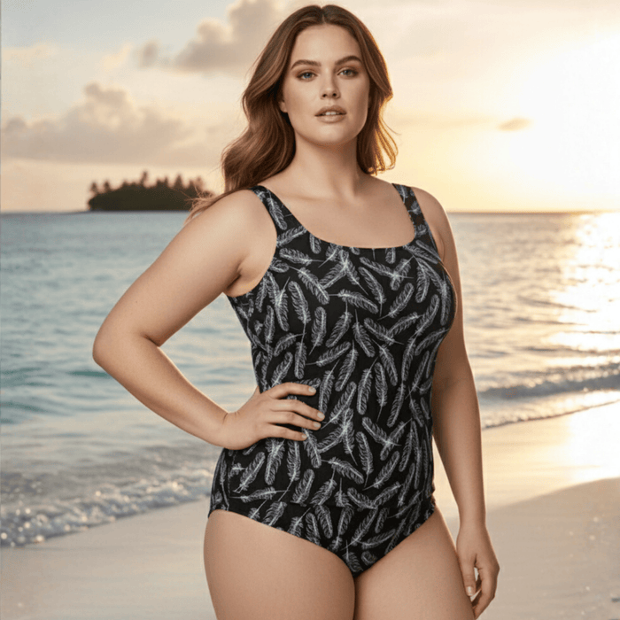 InstantFigure Feathers Tankini Top