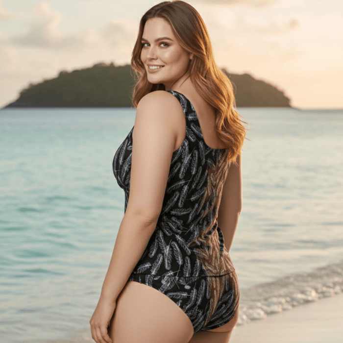 InstantFigure Feathers Tankini Top