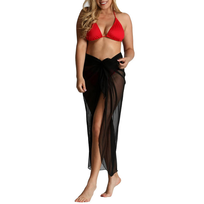 InstantFigure Long Mesh Cover Up Sarong