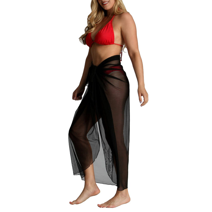 InstantFigure Long Mesh Cover Up Sarong