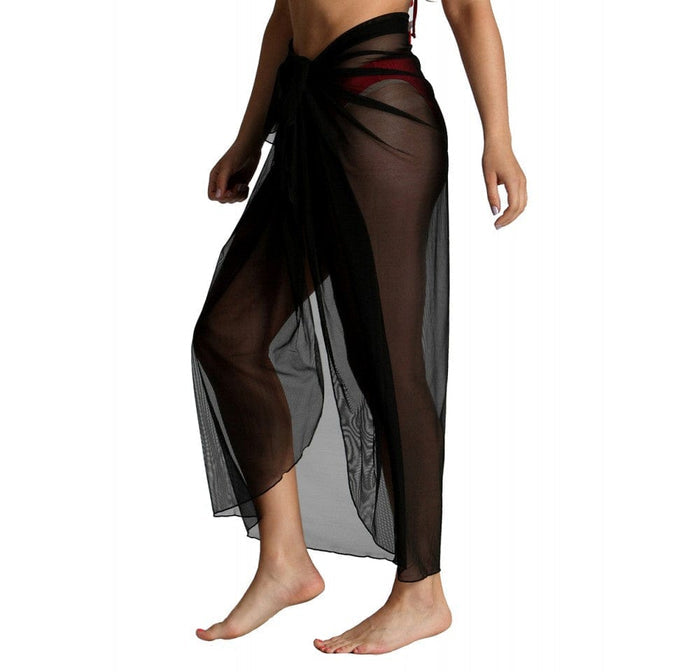 InstantFigure Long Mesh Cover Up Sarong