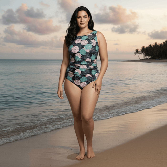InstantFigure Succulent High Neck Swimsuit