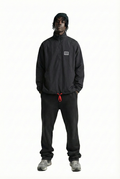 JOSH Men's premium crispy nylon long sleeve half zip pullover jacket