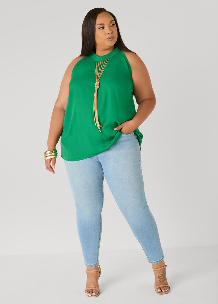 Knotted Chain Trimmed Top