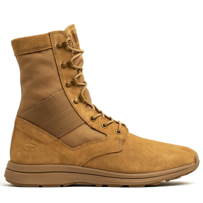 GORUCK brown tactical rucking boot with durable sole and reinforced canvas upper