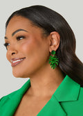 Marble Leaf Earrings