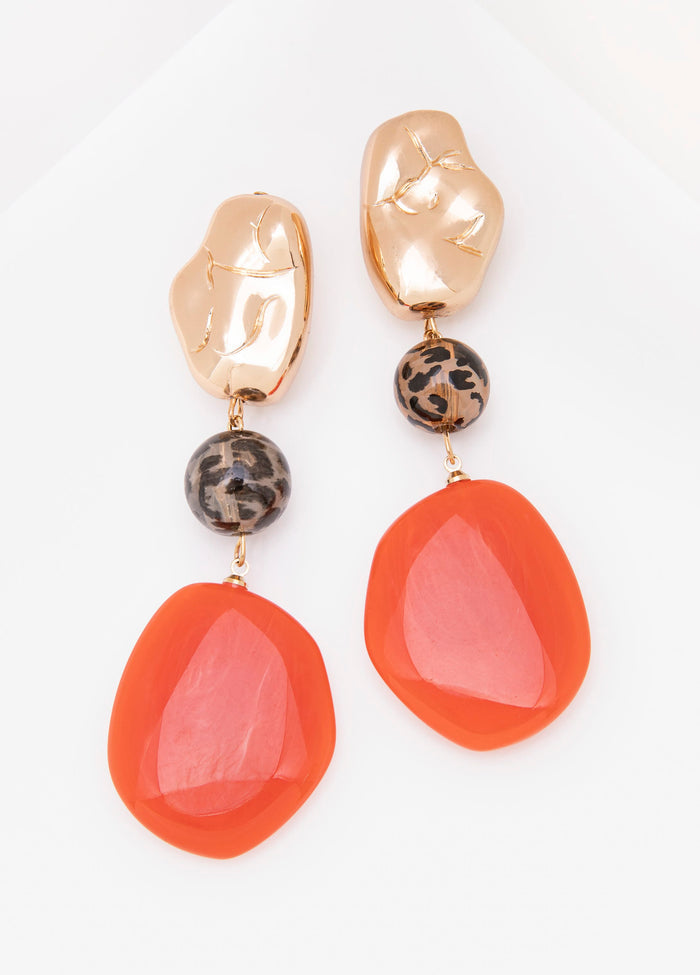 Marbled And Printed Earrings