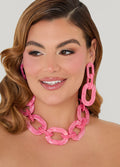Marbled Chain Link Necklace Set