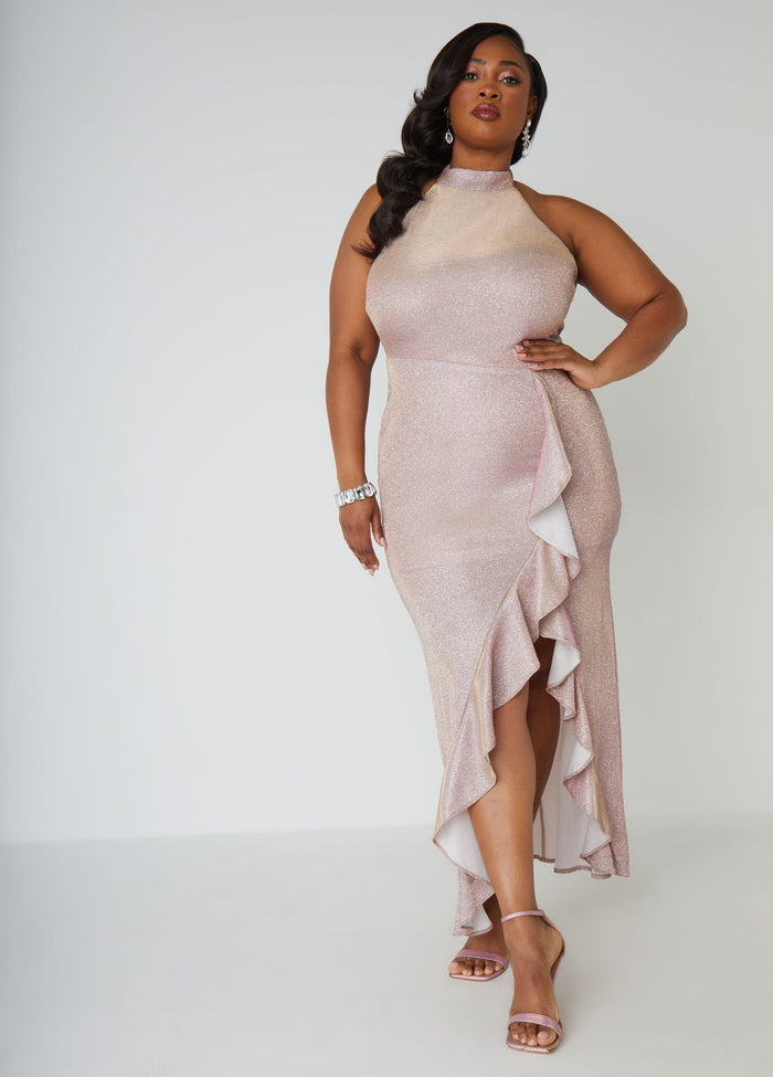 Plus Size Metallic Bridesmaid Gown Plus Size Bridal Fashion