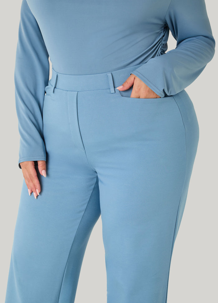 Mid Rise Ponte Trousers