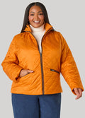 Mock Neck Quilted Bomber Jacket