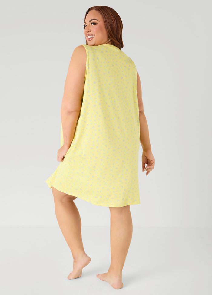 Moon To Noon Floral Print Nightgown