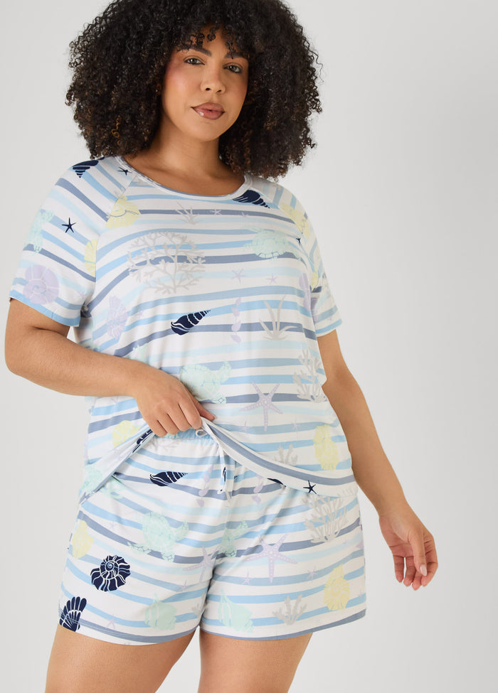 Moon To Noon Seashell Shorts Set