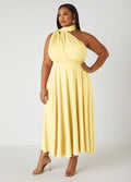 Plus Size Maxi Dress Yellow Infinity Dress Multi Way Dress