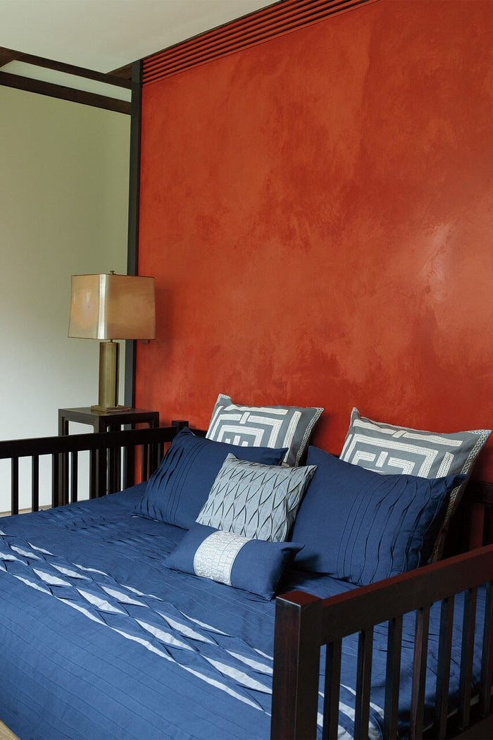 Nara Navy Square Pillow