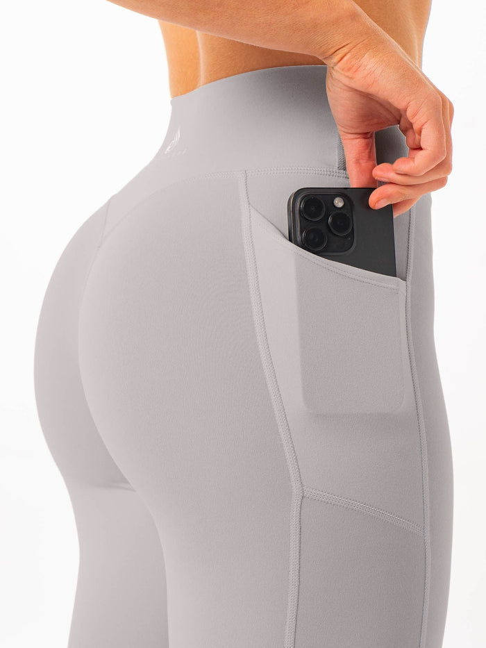 NKD Pocket Leggings - Grey Clothing Ryderwear