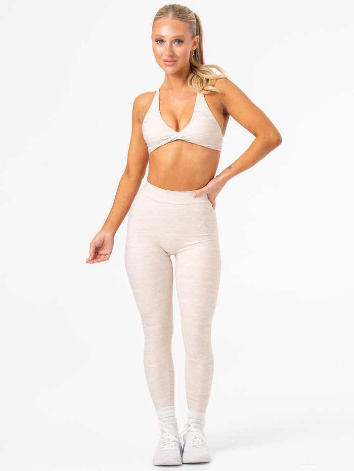 NKD V Scrunch Leggings - Oat Marl Clothing Ryderwear