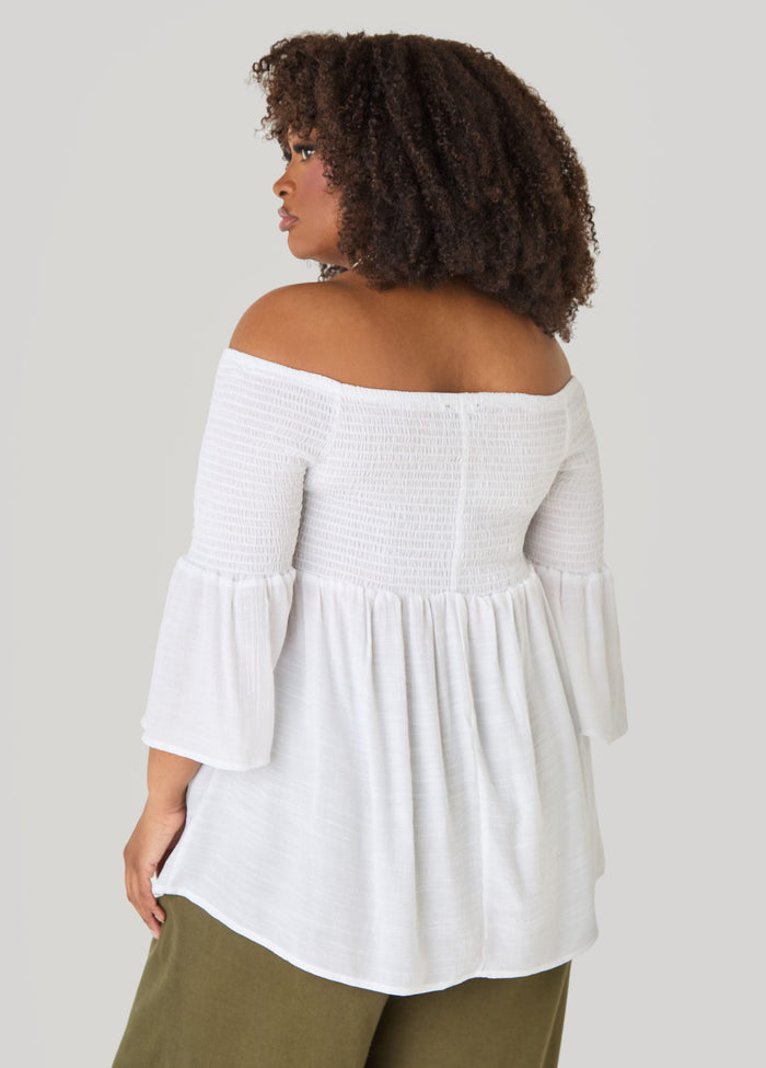 Off The Shoulder Smocked Top