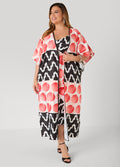 Open Front Printed Duster