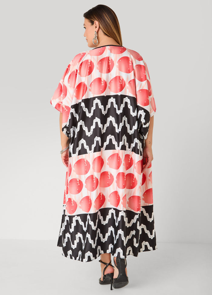 Open Front Printed Duster