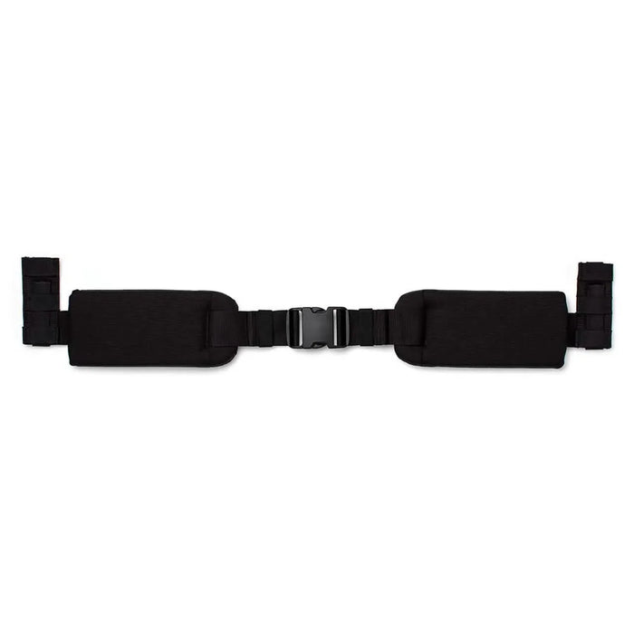 GORUCK black padded hip belt with secure buckle, rucking gear accessory on white background