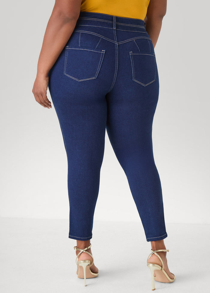 Pintucked Skinny Jeans