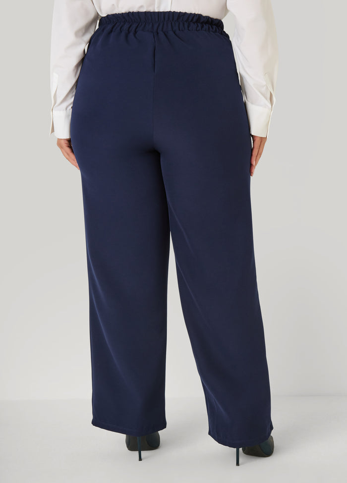 Pintucked Straight Leg Pants
