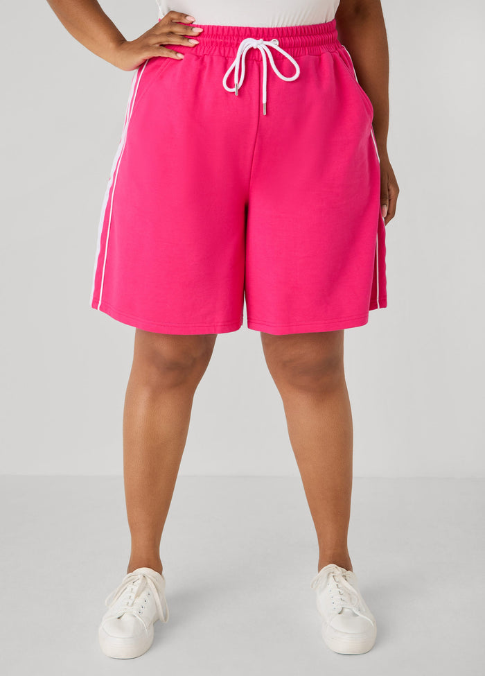 Piped French Terry Shorts