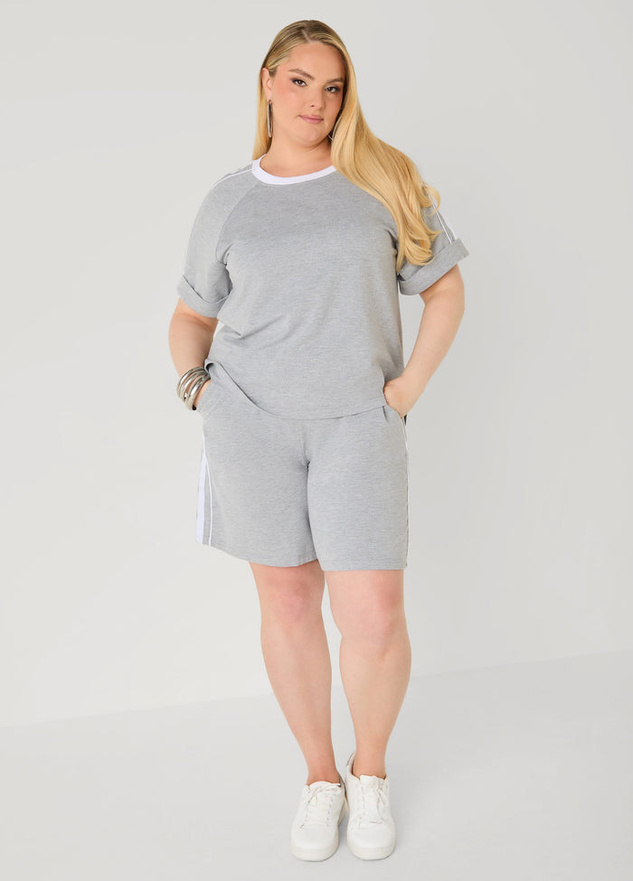 Piped French Terry Shorts