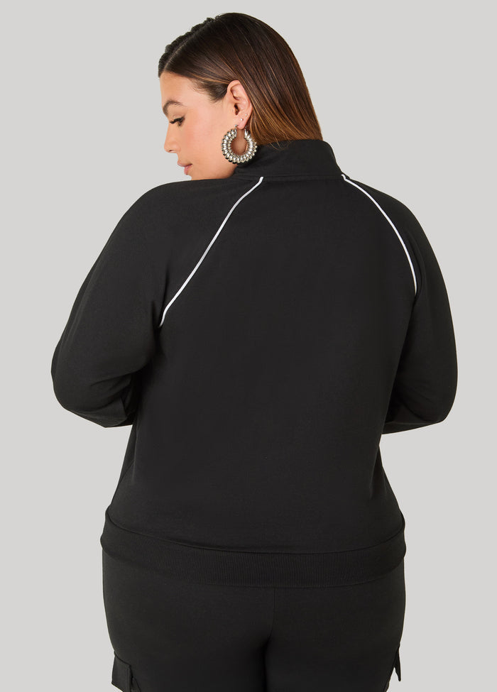 Piped French Terry Track Jacket